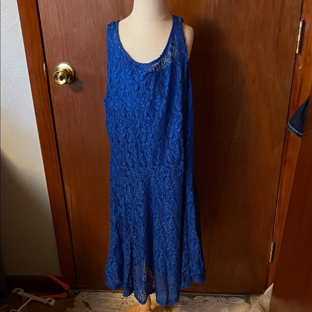 BeBop Royal Blue High Low Lace Dress